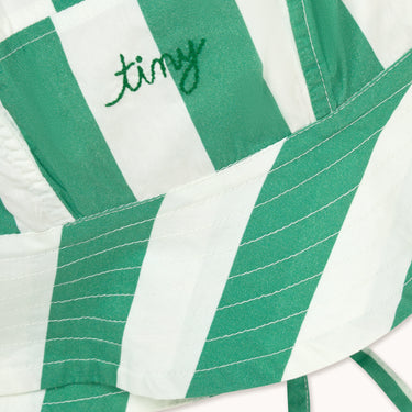 ★DROP1★2026SS★tinycottons タイニーコットンズ Emerald Stripes Bucket Hat emerald SS26-499
