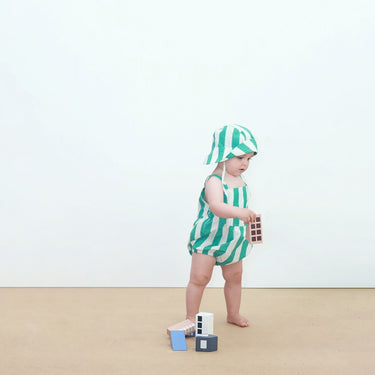 ★DROP1★2026SS★tinycottons タイニーコットンズ Emerald Stripes Bucket Hat emerald SS26-499
