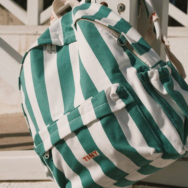 ★DROP1★2026SS★tinycottons タイニーコットンズ Emerald Stripes Backpack emerald SS26-501