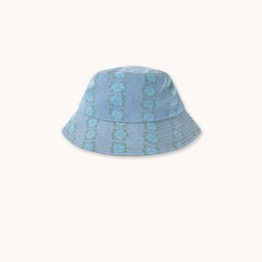 ★DROP2★2026SS★tinycottons タイニーコットンズ Blue Flowers Bucket Hat light wash denim SS26-502