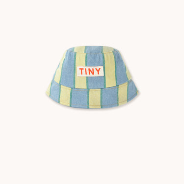 ★DROP2★2026SS★tinycottons タイニーコットンズ Retro Stripes Bucket Hat light wash denim SS26-509