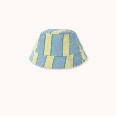 ★DROP2★2026SS★tinycottons タイニーコットンズ Retro Stripes Bucket Hat light wash denim SS26-509