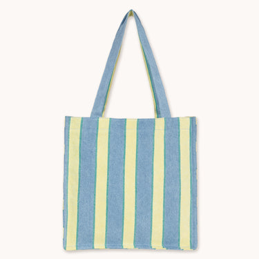 ★DROP2★2026SS★tinycottons タイニーコットンズ Retro Stripes Tote Bag light wash denim SS26-511