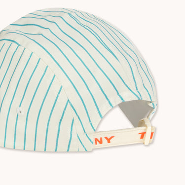 ★DROP2★2026SS★tinycottons タイニーコットンズ Cyan Fine Stripes Cap light cyan SS26-523