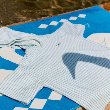 ★DROP2★2026SS★tinycottons タイニーコットンズ Swans Towel blue SS26-570