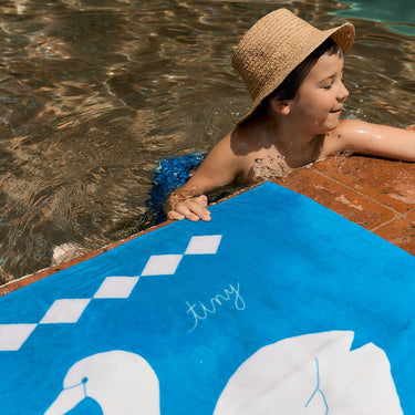★DROP2★2026SS★tinycottons タイニーコットンズ Swans Towel blue SS26-570