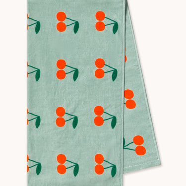 ★DROP2★2026SS★tinycottons タイニーコットンズ Cherries Towel washed emerald SS26-572