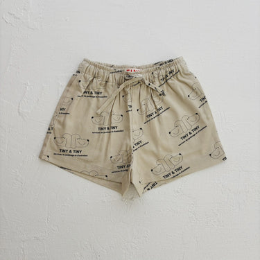 ★DROP1★2026SS★tinycottons タイニーコットンズ Tiny & Tiny Twill Shorts dark vanilla SS26-309