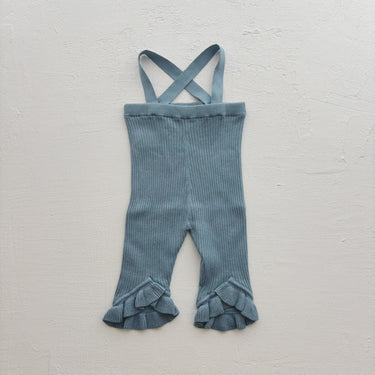 süß ジュース Frilled Knit Unitard earth blue 0000-0530
