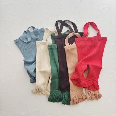 süß ジュース Frilled Knit Unitard earth blue 0000-0530
