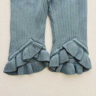 süß ジュース Frilled Knit Unitard earth blue 0000-0530