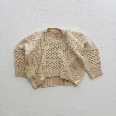 süß ジュース Cocoon Cable Pullover ecru 0000-0454