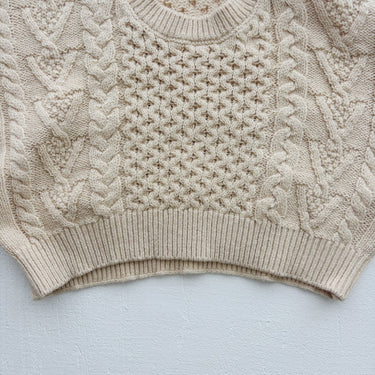 süß ジュース Cocoon Cable Pullover ecru 0000-0454