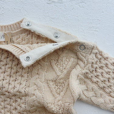 süß ジュース Cocoon Cable Pullover ecru 0000-0606