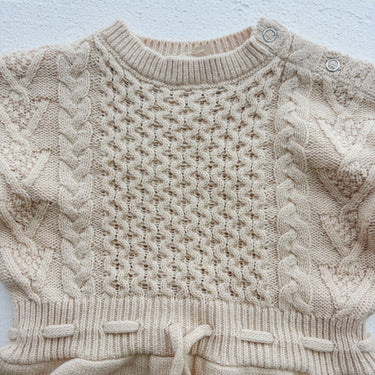 süß ジュース Cocoon Cable Pullover ecru 0000-0606