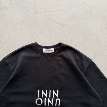 ★入荷済み★2026AW★UNIONINI ユニオニーニ Upside-down sweat shirt black TR-037