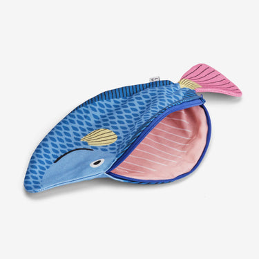 Donfisher ドンフィッシャー Picasso fish (Triggerfish) Case Blue 魚ポーチ ブルー ピカソトリガーフィッシュ