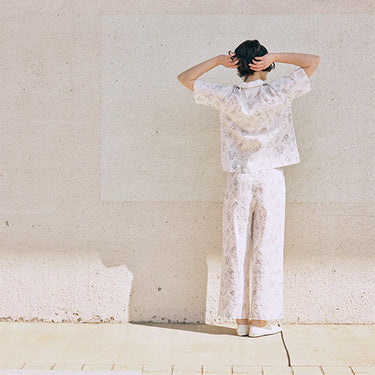 tapis HÄP&CRAFT オリジナルアニマルプリントパンツ(womens)  WHITE 10265-00081
