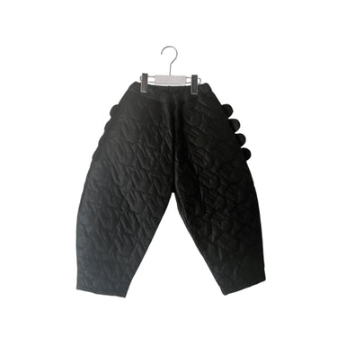 ★入荷済み★2025AW★frankygrow フランキーグロウ RABBIT QUILT SCALLOPED BIG PANTS BLACK 25FWBT-382