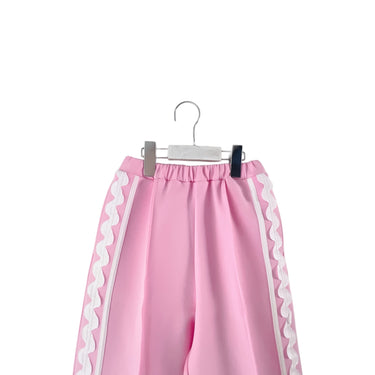 ★入荷済み★2026AW★frankygrow フランキーグロウ DOUBLE KNIT SLIT PANTS PINK 26FWBT-399