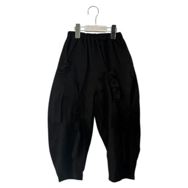 ★入荷済み★2026AW★frankygrow フランキーグロウ FULLY EMBROIDERED FRILL PANTS BLACK 26FWBT-402　