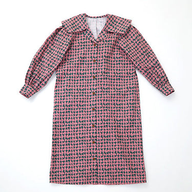 tapis HÄP&CRAFT オリジナル千鳥柄ビッグカラーワンピース(womens) 10265-00090