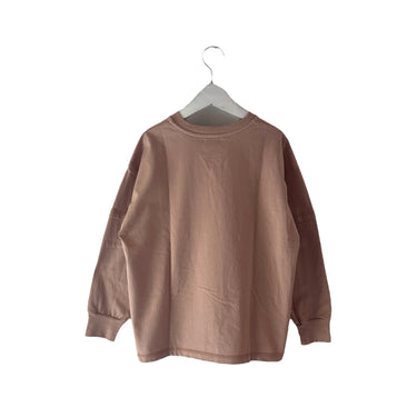 ★2025AW★minnano×frankygrow GRAPHIC L/S TEE – BEAR PINK BEIGE MF25FWCS-002