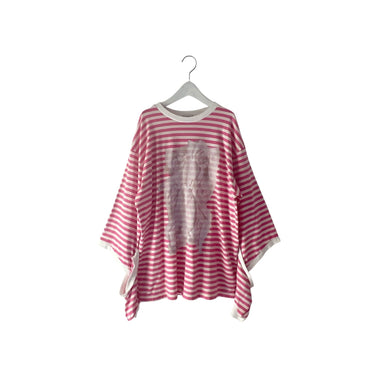 ★入荷済み★2025AW★frankygrow フランキーグロウ DEFORMED RIBS L/S TEE PINK BORDER 25FWCS-505