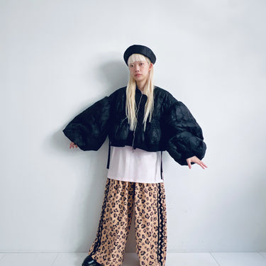 ★入荷済み★2026AW★frankygrow フランキーグロウ GURUGURU QUILT RIBBON BOMBER JACKET BLACK ADULT 26FWOT-133
