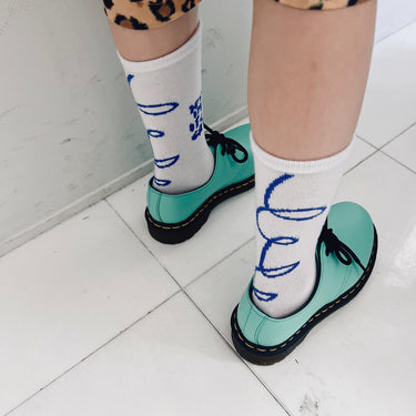 ★入荷済み★2026AW★frankygrow フランキーグロウ CONVEY THE WORDS SOCKS WHITE 26FWSK-034