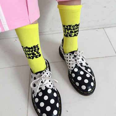 ★入荷済み★2026AW★frankygrow フランキーグロウ CONVEY THE WORDS SOCKS YELLOW 26FWSK-034