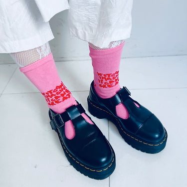 ★入荷済み★2026AW★frankygrow フランキーグロウ CONVEY THE WORDS SOCKS PINK 26FWSK-034