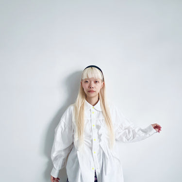 ★入荷済み★2026AW★frankygrow フランキーグロウ FULLY EMBROIDERED FRILL SHIRT WHITE ADULT 26FWSH-094