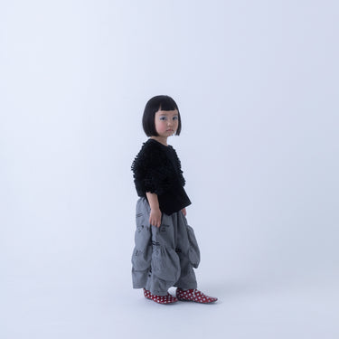 ★入荷済み★2026SS★frankygrow フランキーグロウ RIBBON ORGANDY BUBBLE SLV TEE BLACK-BLACK 26SCS-521