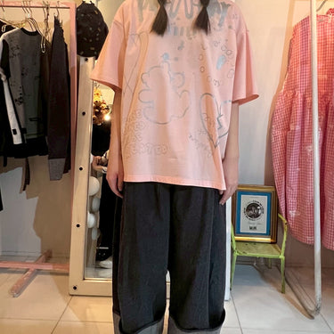 ★入荷済み★2026SS★frankygrow フランキーグロウ HAND-DRAWN BIG PRINT TEE PINK 26SCS-518