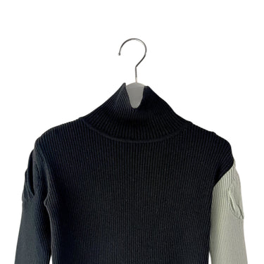 ★入荷済み★2026AW★frankygrow フランキーグロウ MULTI COLOR SWELL SHOULDER HIGH-NECK KNIT BLACK-MINT-B. YELLOW 26FWKTTP-142