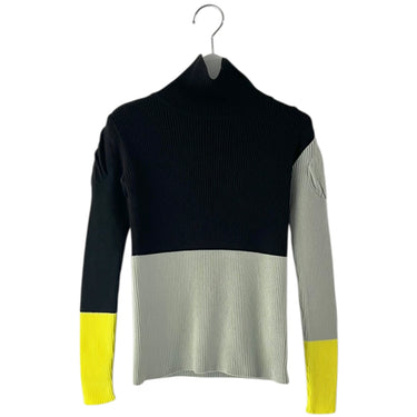 ★入荷済み★2026AW★frankygrow フランキーグロウ MULTI COLOR SWELL SHOULDER HIGH-NECK KNIT BLACK-MINT-B. YELLOW 26FWKTTP-142