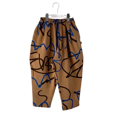 ★入荷済み★2026AW★minnano×frankygrow ALL-OVER PATTERN SWEAT PANTS BROWN MF26FWBT-014
