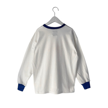 ★入荷済み★2026AW★minnano×frankygrow GRAPHIC RINGER L/S TEE WHITE-BLUE MF26FWCS-010