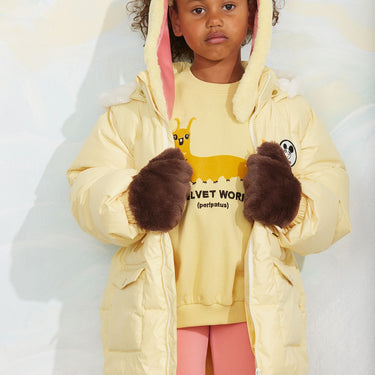 ★Chapter1★2026AW★mini rodini ミニロディーニ Faux fur rabbit ear headband Yellow