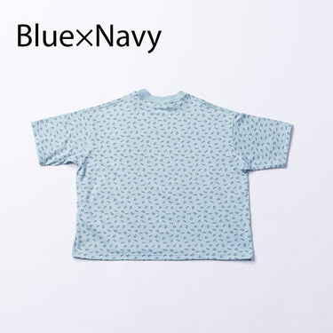 ★入荷済み★2026SS★nunuforme ヌヌフォルム ミニinuinuプリントT Blue×Navy nb-005-003