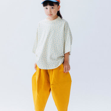 ★入荷済み★2026SS★nunuforme ヌヌフォルム ミニinuinuプリントT Yellow×Blue nb-005-003
