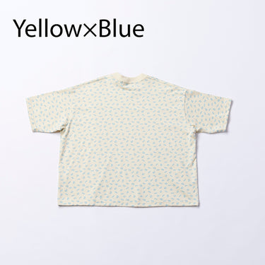★入荷済み★2026SS★nunuforme ヌヌフォルム ミニinuinuプリントT Yellow×Blue nb-005-003