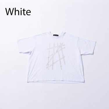 ★入荷済み★2026SS★nunuforme ヌヌフォルム ラインプリントT White Adult nt25-005-02