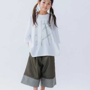 ★入荷済み★2026SS★nunuforme ヌヌフォルム ラインプリントT White Adult nt25-005-02