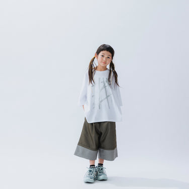 ★入荷済み★2026SS★nunuforme ヌヌフォルム ラインプリントT White Adult nt25-005-02