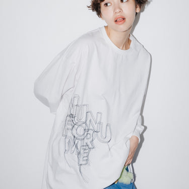 ★入荷済み★2026SS★nunuforme ヌヌフォルム ロゴ刺繍T White Adult nt25-007-10