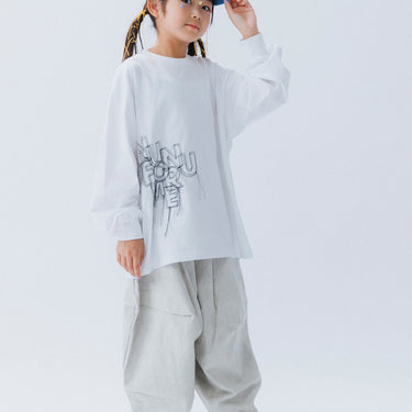 ★入荷済み★2026SS★nunuforme ヌヌフォルム ロゴ刺繍T White Adult nt25-007-10