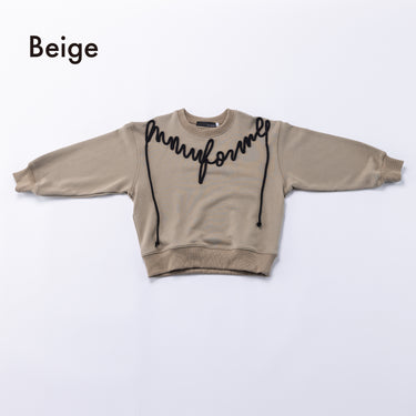 ★入荷済み★2026AW★nunuforme ヌヌフォルム ロープ刺繍 トレーナー Beige nt26-002-11