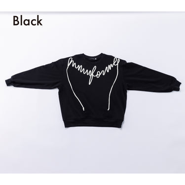 ★入荷済み★2026AW★nunuforme ヌヌフォルム ロープ刺繍 トレーナー Black nt26-002-11